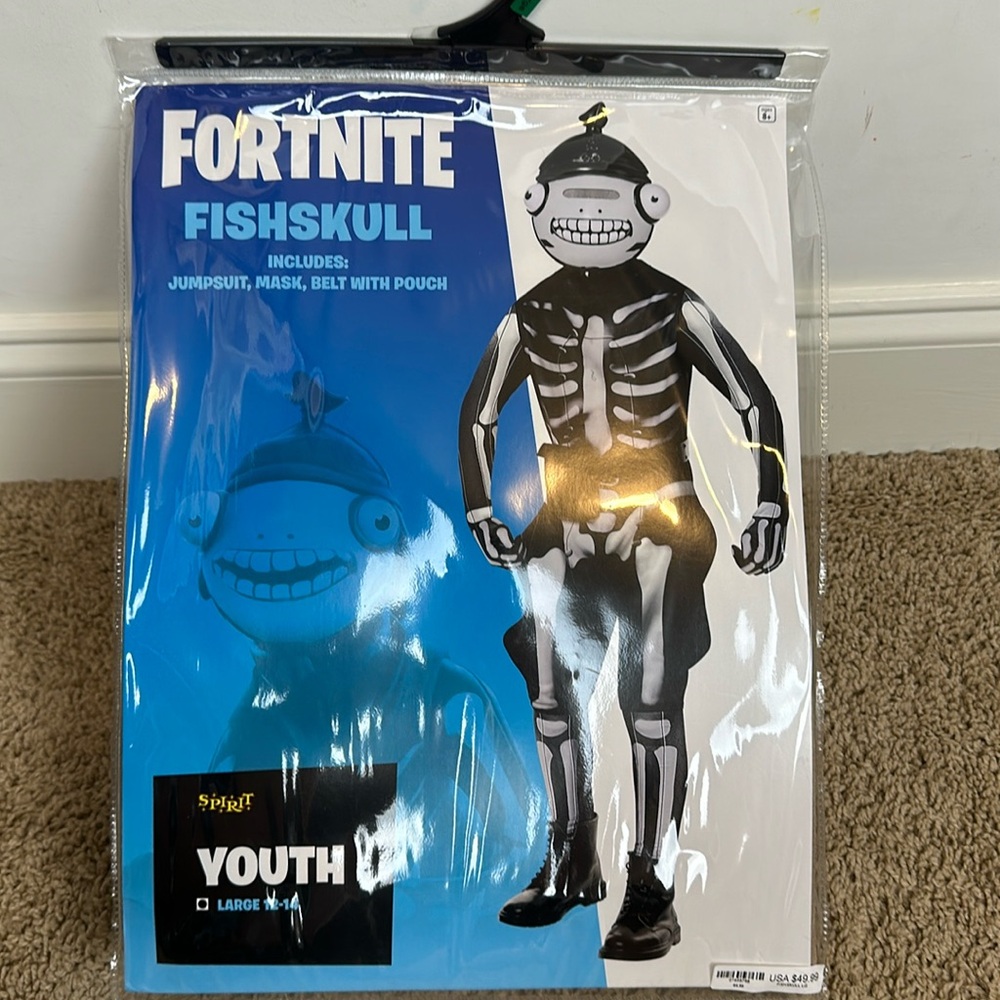 SPIRIT Fortnite Fishskull costume youth large